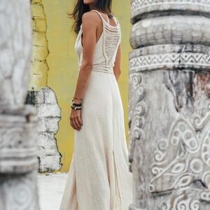 Aya sacred wear organic cotton hand loomed maxi dress